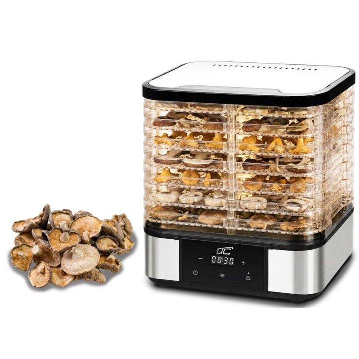 Tørrer til svampe, grøntsager, frugt og kød fra LTC, af metal, 7 bakker, med display, berøringsskærm, effekt 380 W, temperaturholdningsfunktion, LXSR004