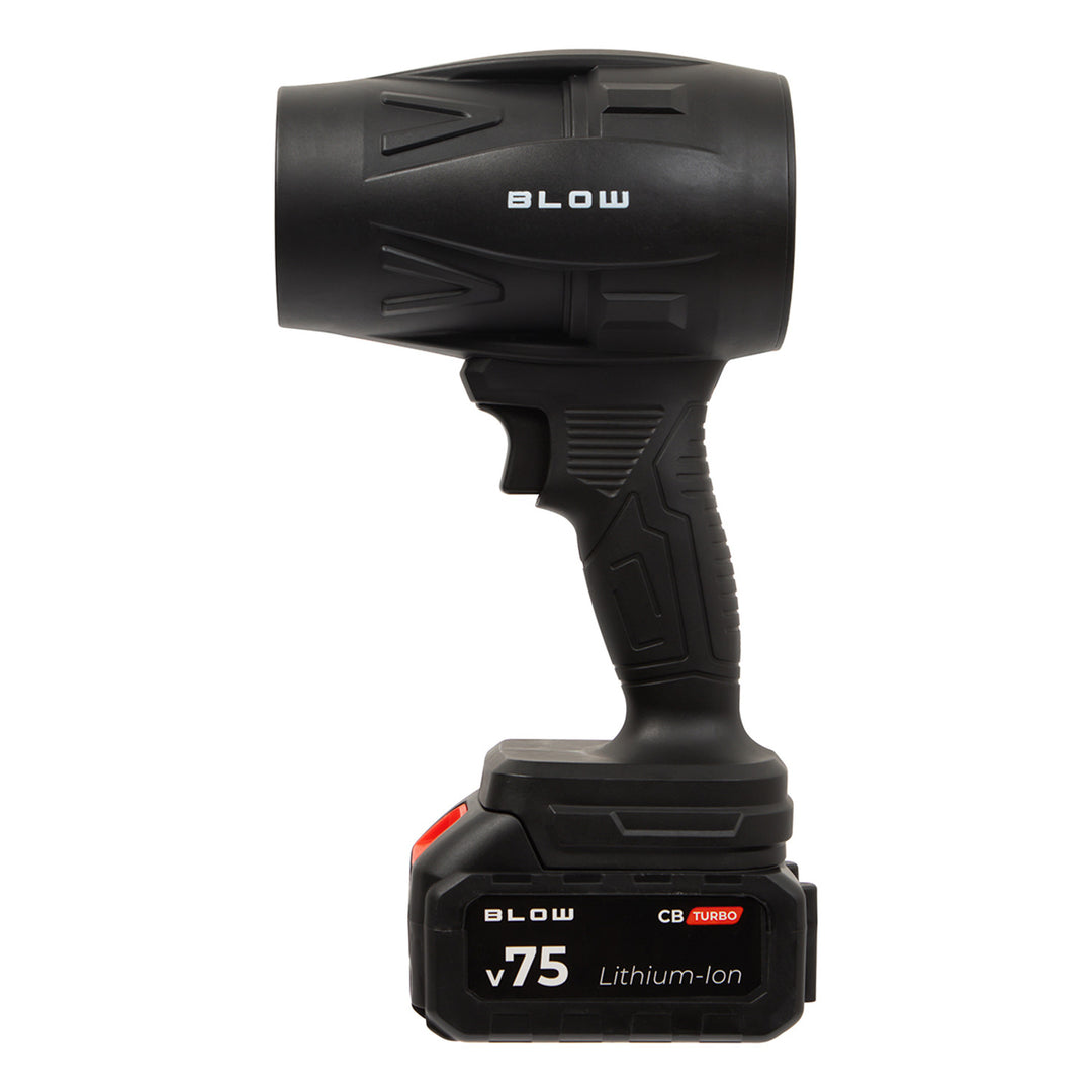 BLOW 21V CB TURBO batteridrevet blæser, 130.000 omdrejninger, 2,4 Ah, transportkuffert