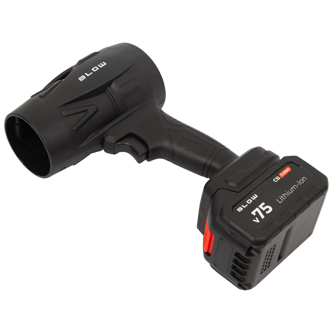 BLOW 21V CB TURBO batteridrevet blæser, 130.000 omdrejninger, 2,4 Ah, transportkuffert