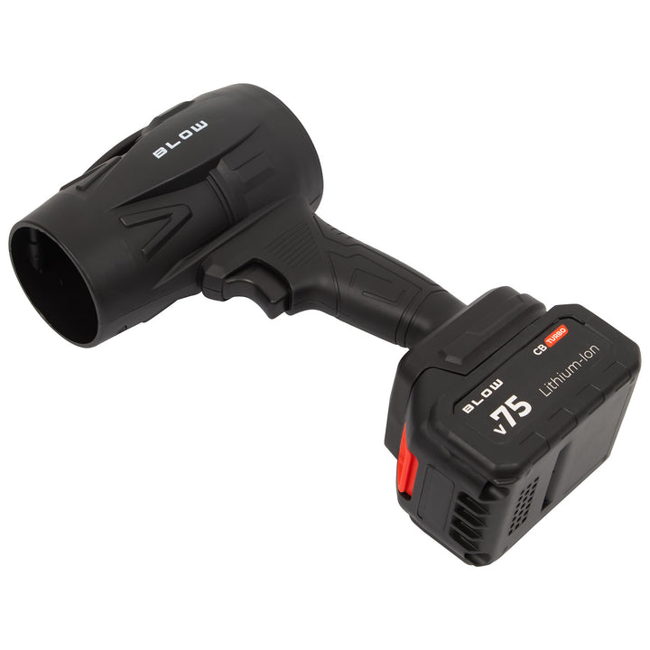 BLOW 21V CB TURBO batteridrevet blæser, 130.000 omdrejninger, 2,4 Ah, transportkuffert