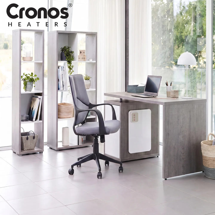 Cronos infrarødt varmeelement til montering under skrivebordet, effekt 120 W, timer, 3 varmeniveauer, DCH-150
