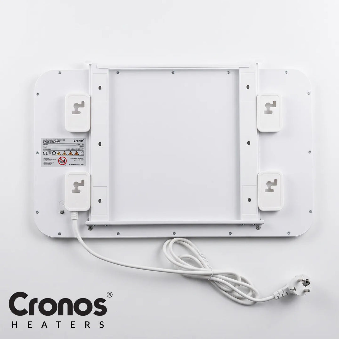 Cronos infrarødt varmeelement til montering under skrivebordet, effekt 120 W, timer, 3 varmeniveauer, DCH-150