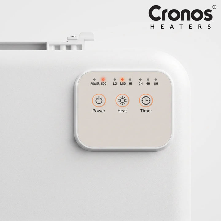Cronos infrarødt varmeelement til montering under skrivebordet, effekt 120 W, timer, 3 varmeniveauer, DCH-150