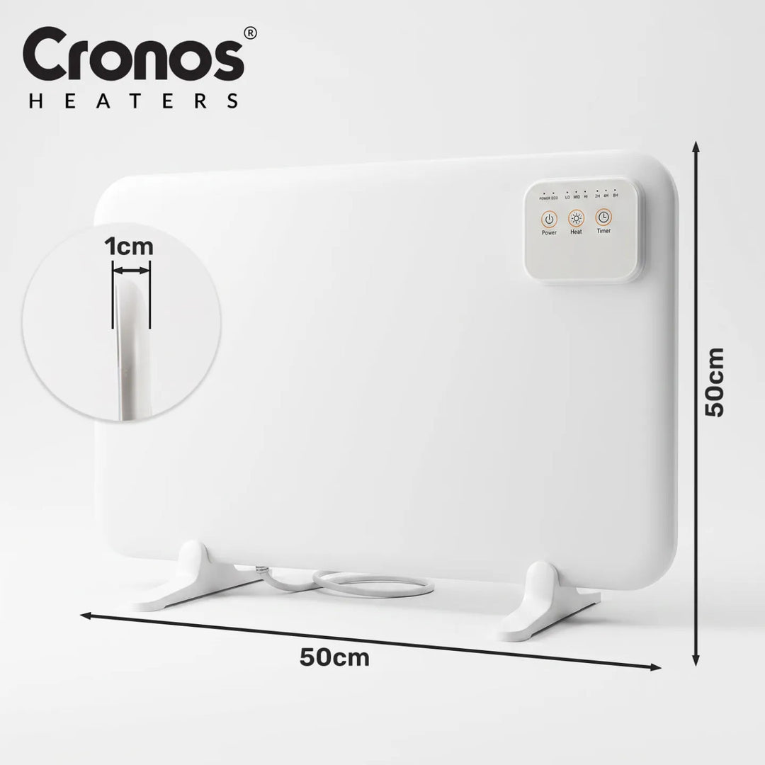 Cronos infrarødt varmeelement til montering under skrivebordet, effekt 120 W, timer, 3 varmeniveauer, DCH-150