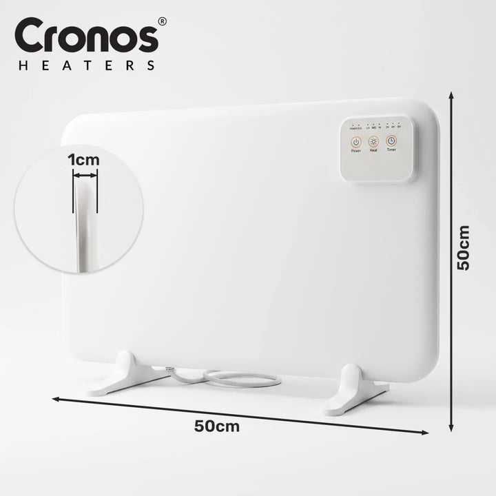 Cronos infrarødt varmeelement til montering under skrivebordet, effekt 120 W, timer, 3 varmeniveauer, DCH-150