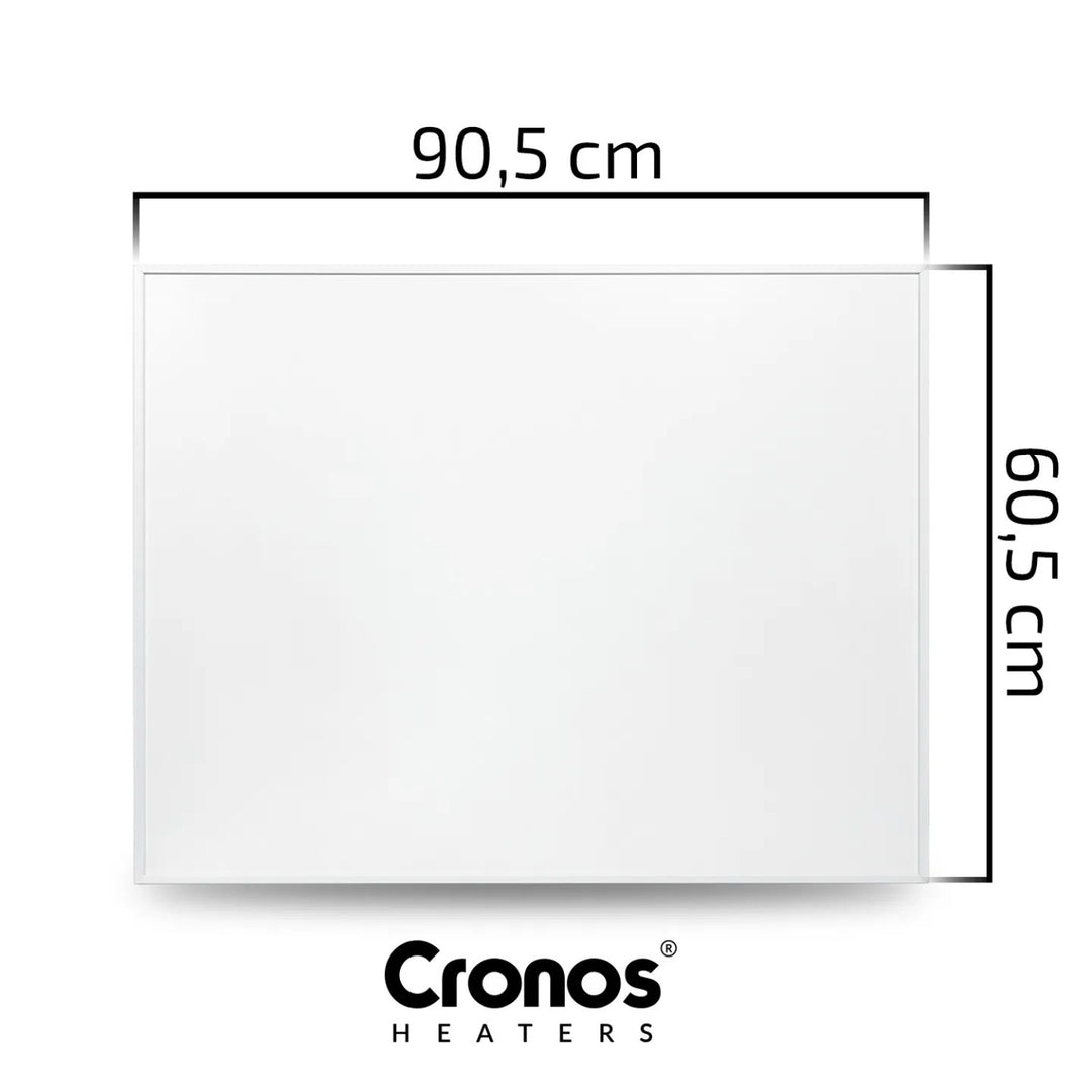 Cronos Graphene infrarødt varmeelement, effekt 580 W, farve: hvid, opvarmer rum på op til 16 m², fjernbetjening, PRO CGP-580TWP