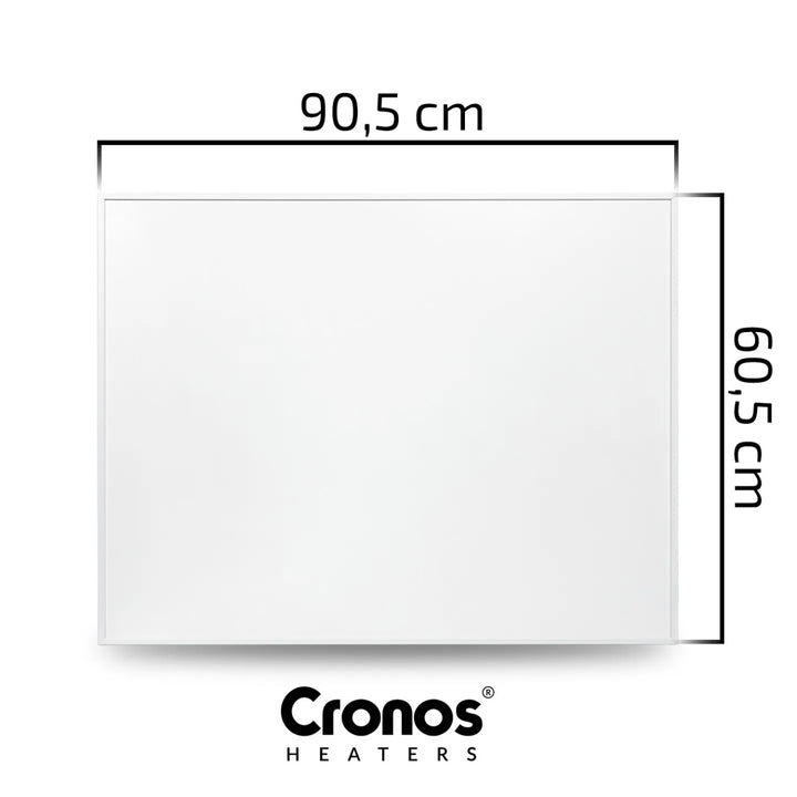 Cronos Graphene infrarødt varmeelement, effekt 580 W, farve: hvid, opvarmer rum på op til 16 m², fjernbetjening, PRO CGP-580TWP