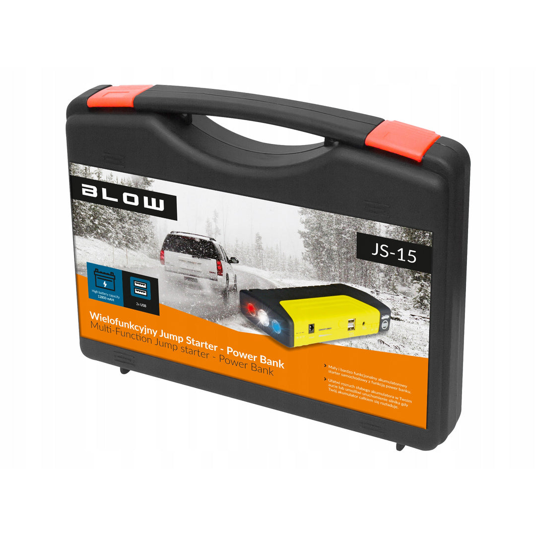 Jump Starter Blow, powerbank-funktion, strøm – startstrøm 200 A, spidsstrøm 400 A, kapacitet 12.800 mAh, 81-201#