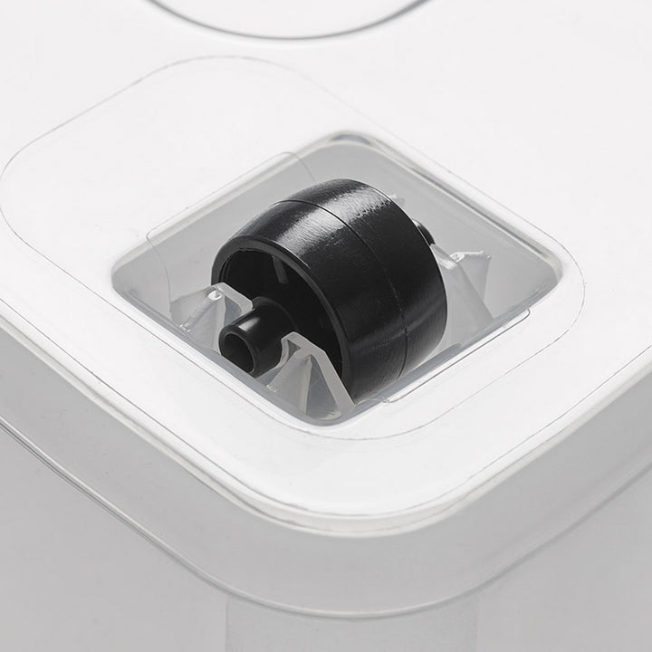 Moxom SimpleStore-beholder, rumindhold 60 l, gennemsigtig, låg med kliklås, med hjul, BPA-fri, 04-0081
