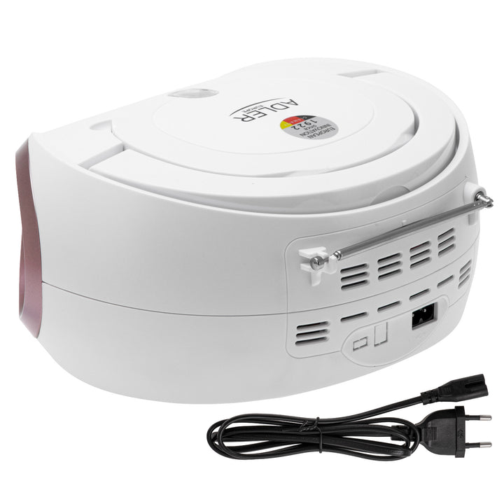 Boombox-radio med CD-MP3, USB, FM-radio, AUX, hovedtelefonudgang, Adler, AD 1181
