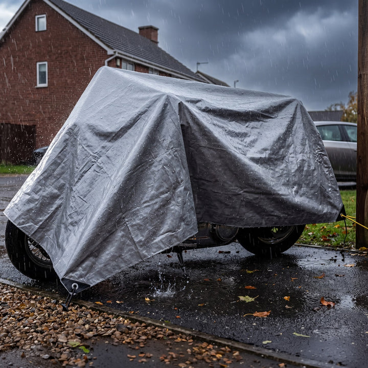Sølvfarvet presenning 120 g, 4 x 6 m, VA0476, vandtæt, Vayox