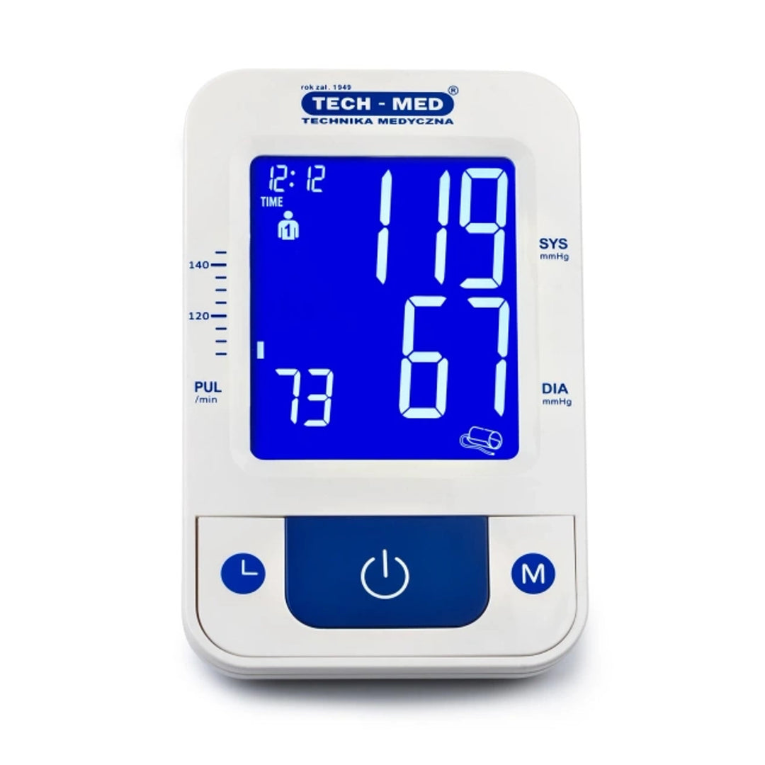 Elektronisk blodtryksmåler, stemmefunktion, manchet 22–42 cm, IHB-indikator, TMA-CONTROL3, Techmed