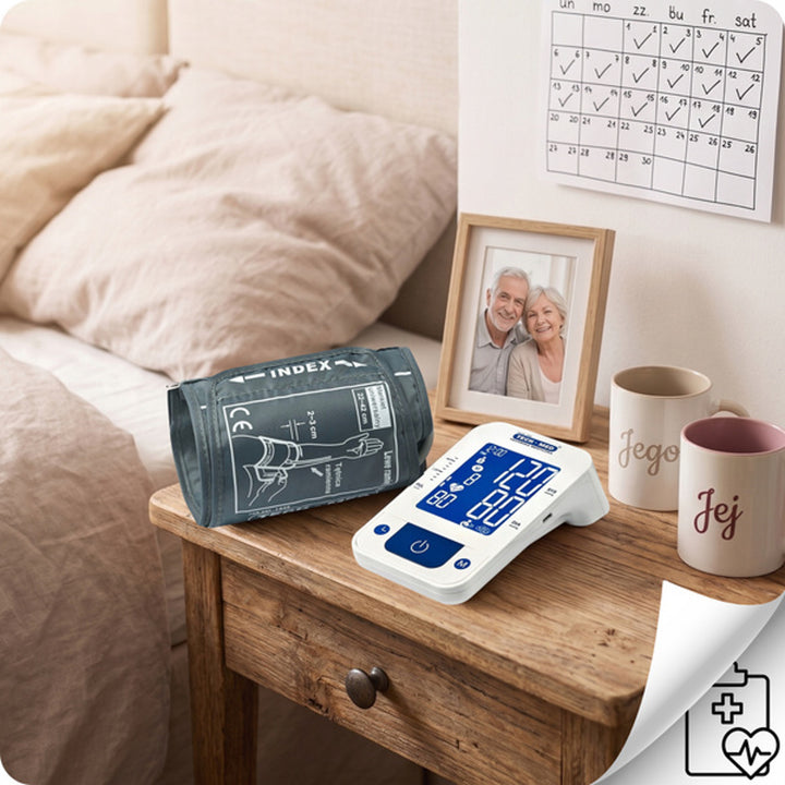 Elektronisk blodtryksmåler, stemmefunktion, manchet 22–42 cm, IHB-indikator, TMA-CONTROL3, Techmed