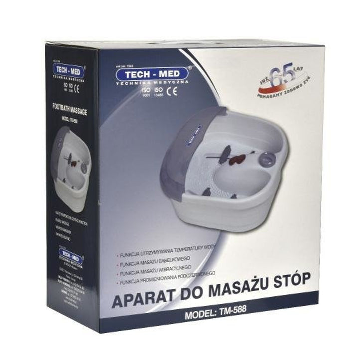Fodmassageapparat, hydromassage, boblemassage, vibrationsmassage, infrarød, TM-588, Tech-Med