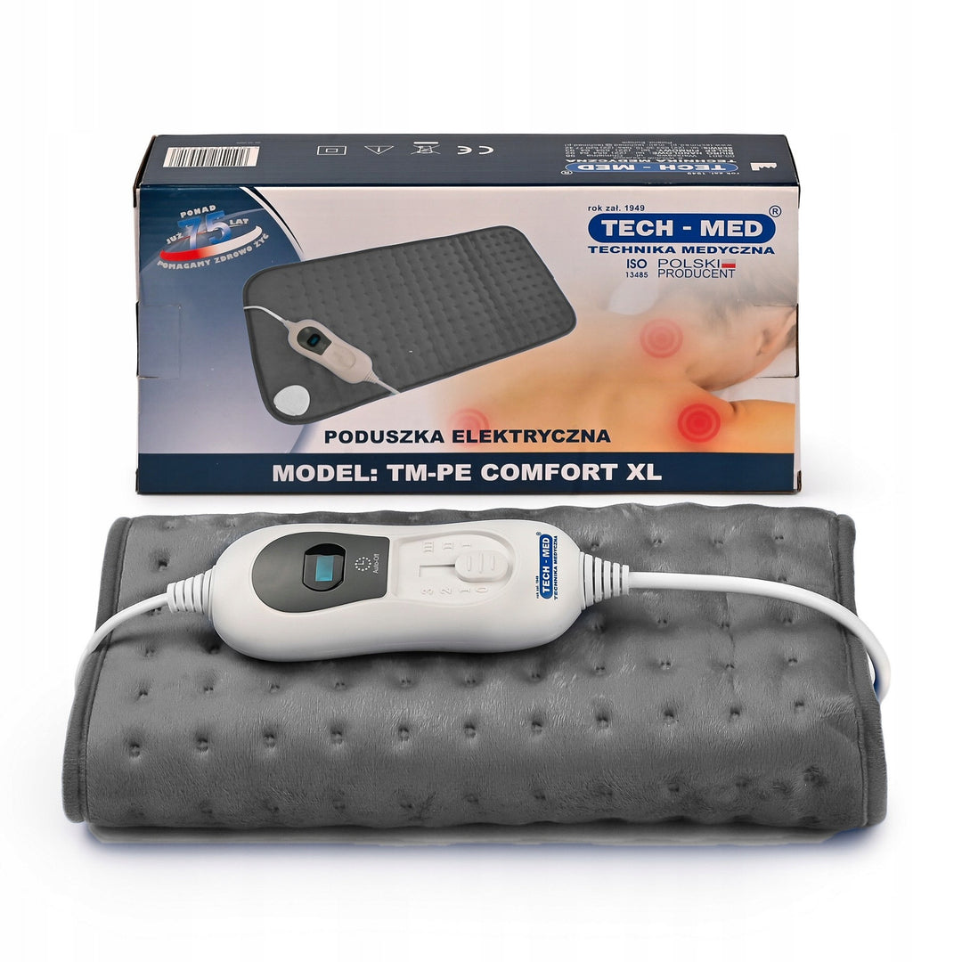 Elektrisk varmepude, 3 varmeniveauer, 30x60 cm, effekt 100 W, TM-PE COMFORT XL, Tech-Med