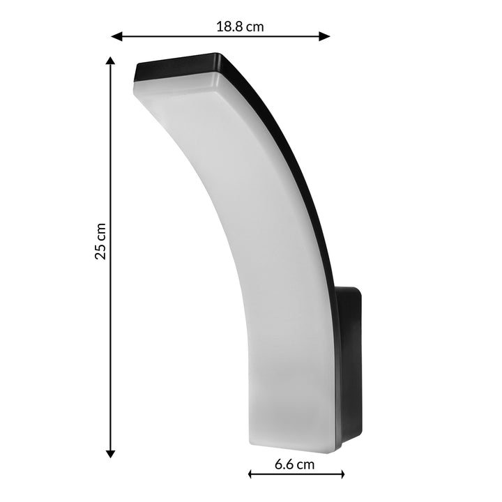 Maclean LED-lampe, sort, 20 W, IP65, 2750 lm, neutral hvid farve (4000 K) MCE511 B, 2 stk.