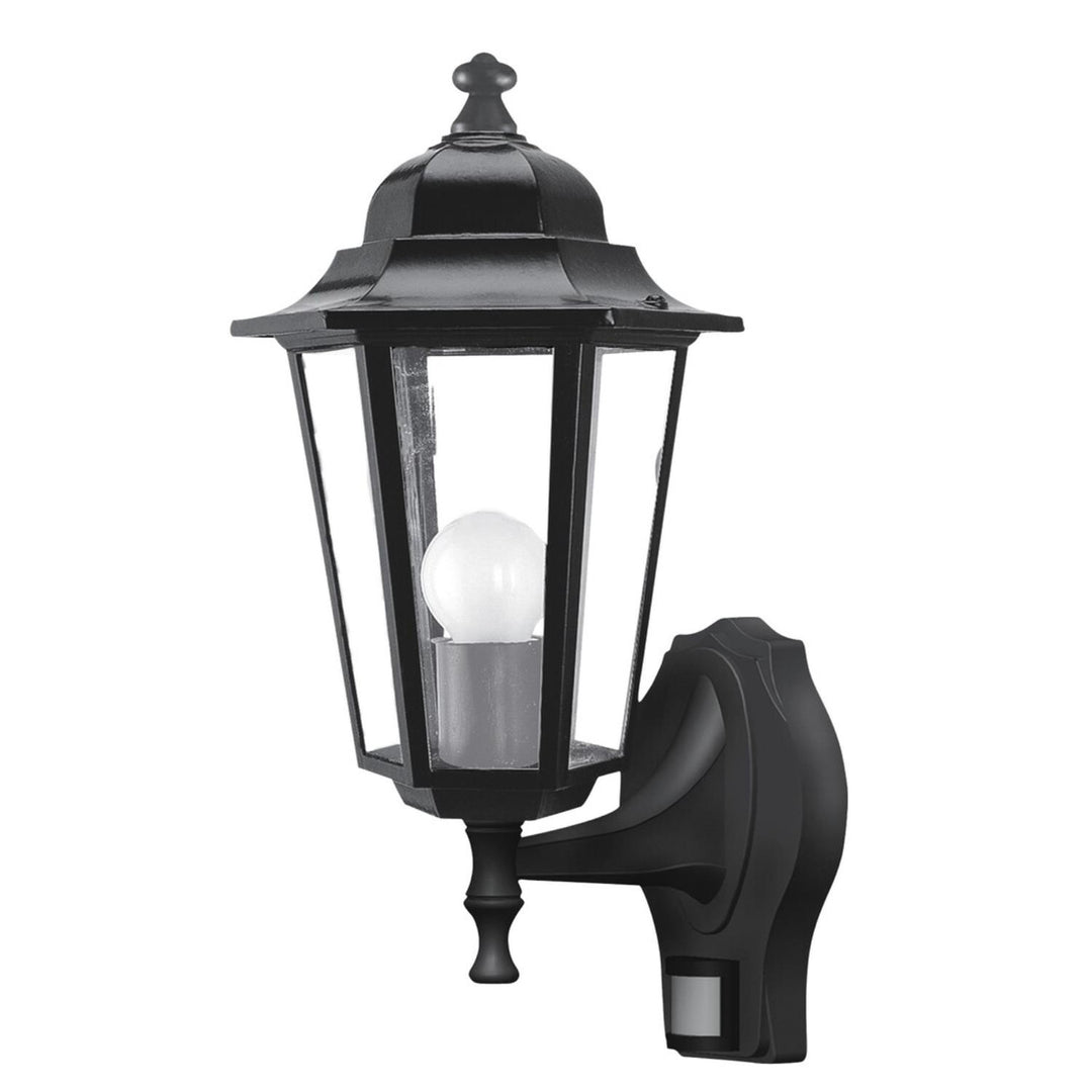 Rabalux væglampe, udendørs, bevægelsessensor, IP43, E27, maks. 60 W, sort, Velence, 2 stk.