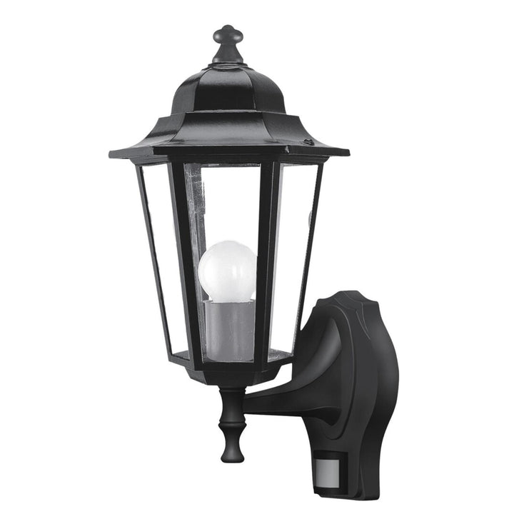Rabalux væglampe, udendørs, bevægelsessensor, IP43, E27, maks. 60 W, sort, Velence, 2 stk.