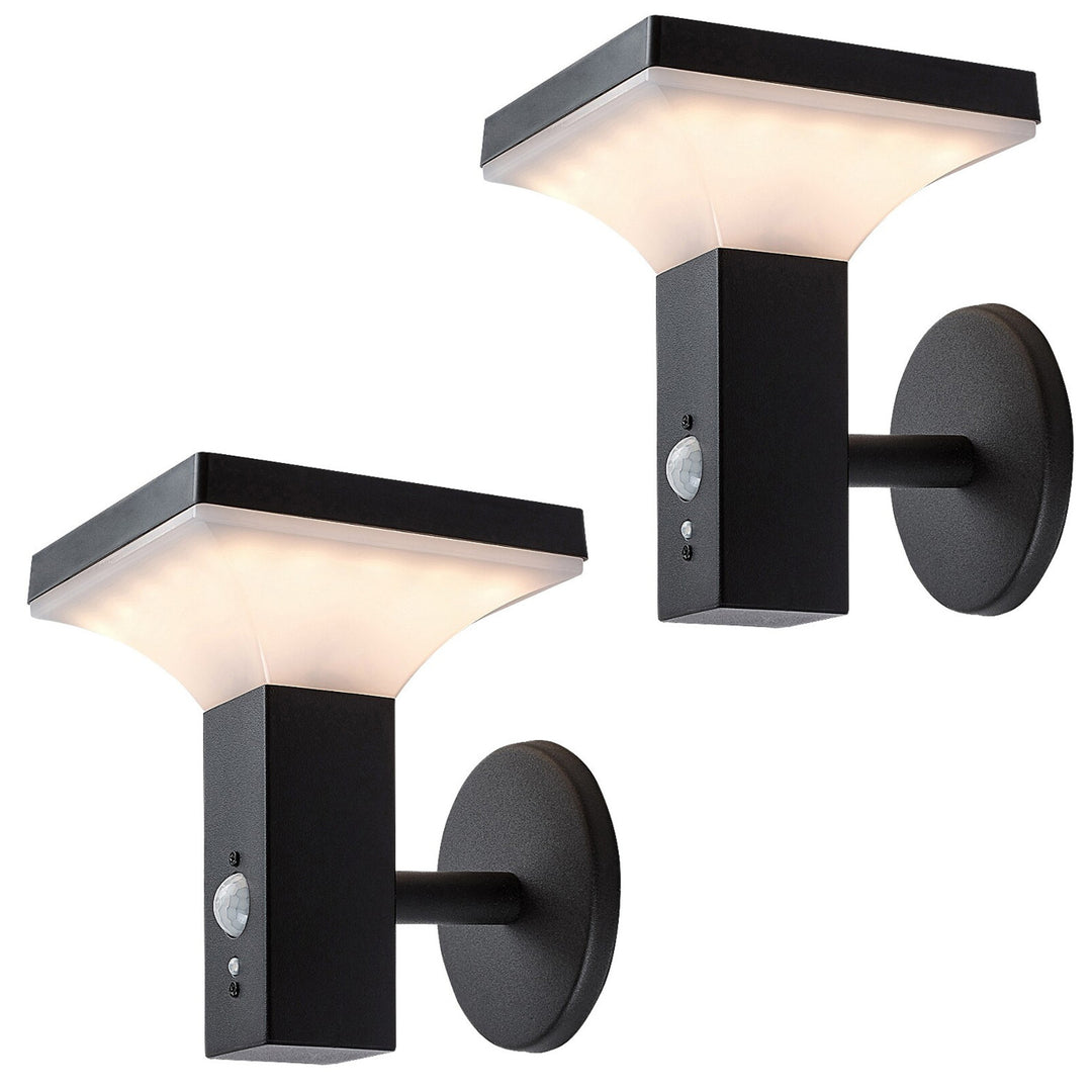 Rabalux-lampe, væglampe, udendørs, solcelledrevet, IP44, 4 W LED, Geleen, 2 stk.