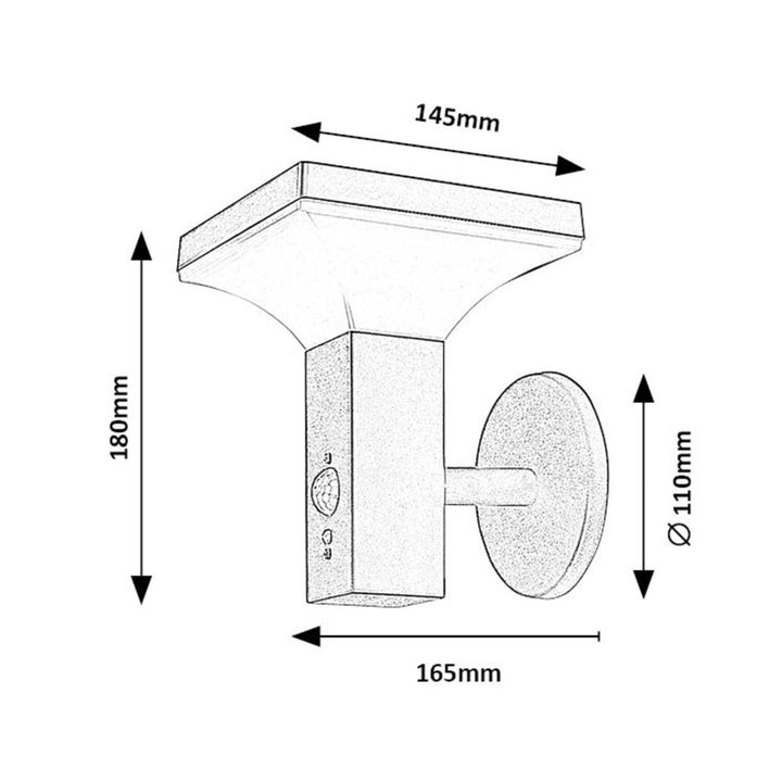 Rabalux-lampe, væglampe, udendørs, solcelledrevet, IP44, LED 4 W, Geleen, 4 stk.