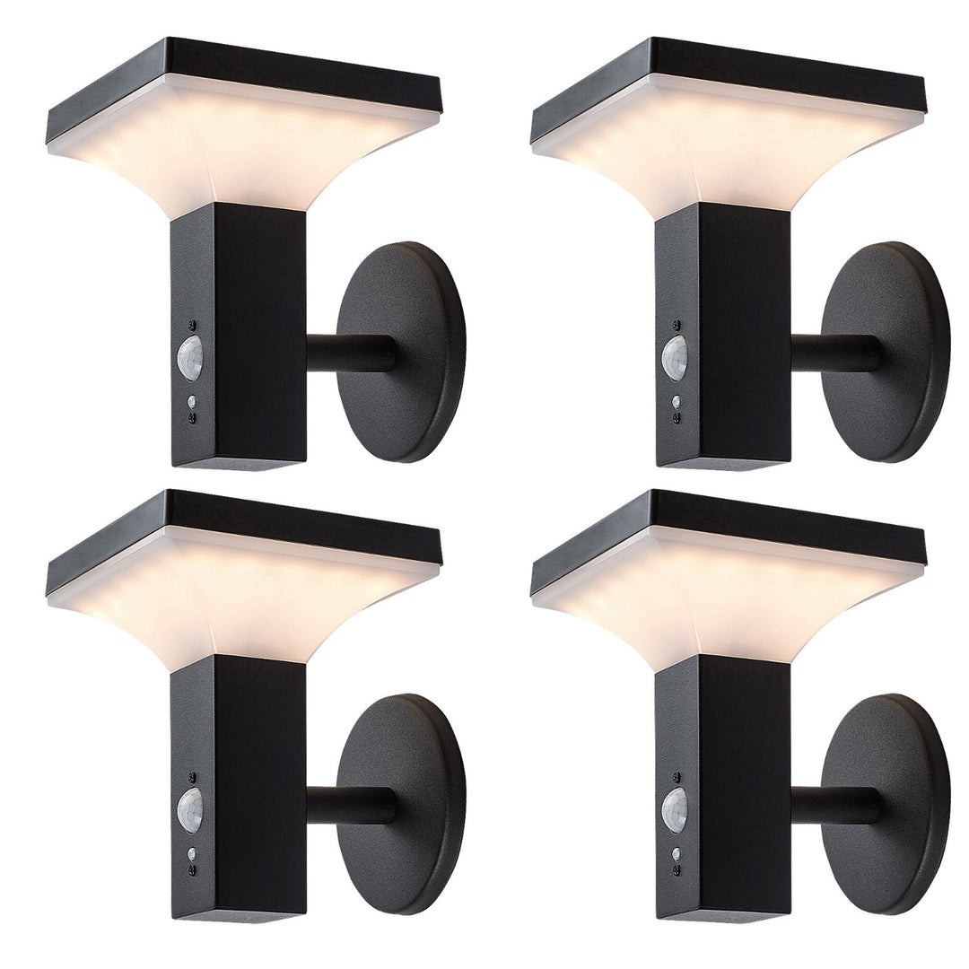 Rabalux-lampe, væglampe, udendørs, solcelledrevet, IP44, LED 4 W, Geleen, 4 stk.