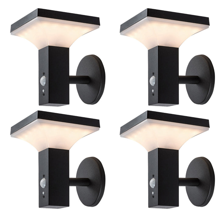 Rabalux-lampe, væglampe, udendørs, solcelledrevet, IP44, LED 4 W, Geleen, 4 stk.