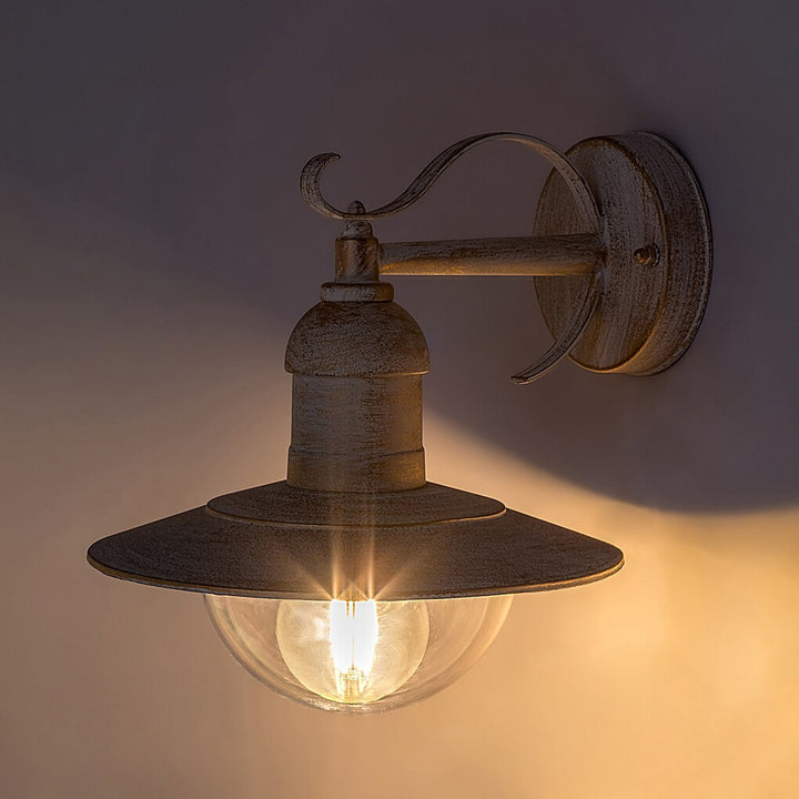 Rabalux væglampe, udendørs, IP44, E27, maks. 60 W, antik hvid, Oslo, 4 stk.