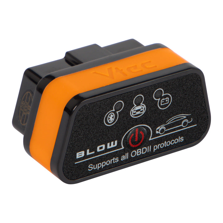 OBD2-diagnostisk interface Vtec iTRON Blow, Bluetooth 4.0, trådløs kommunikation med bilens bordcomputer, høj kompatibilitet, 58-660#