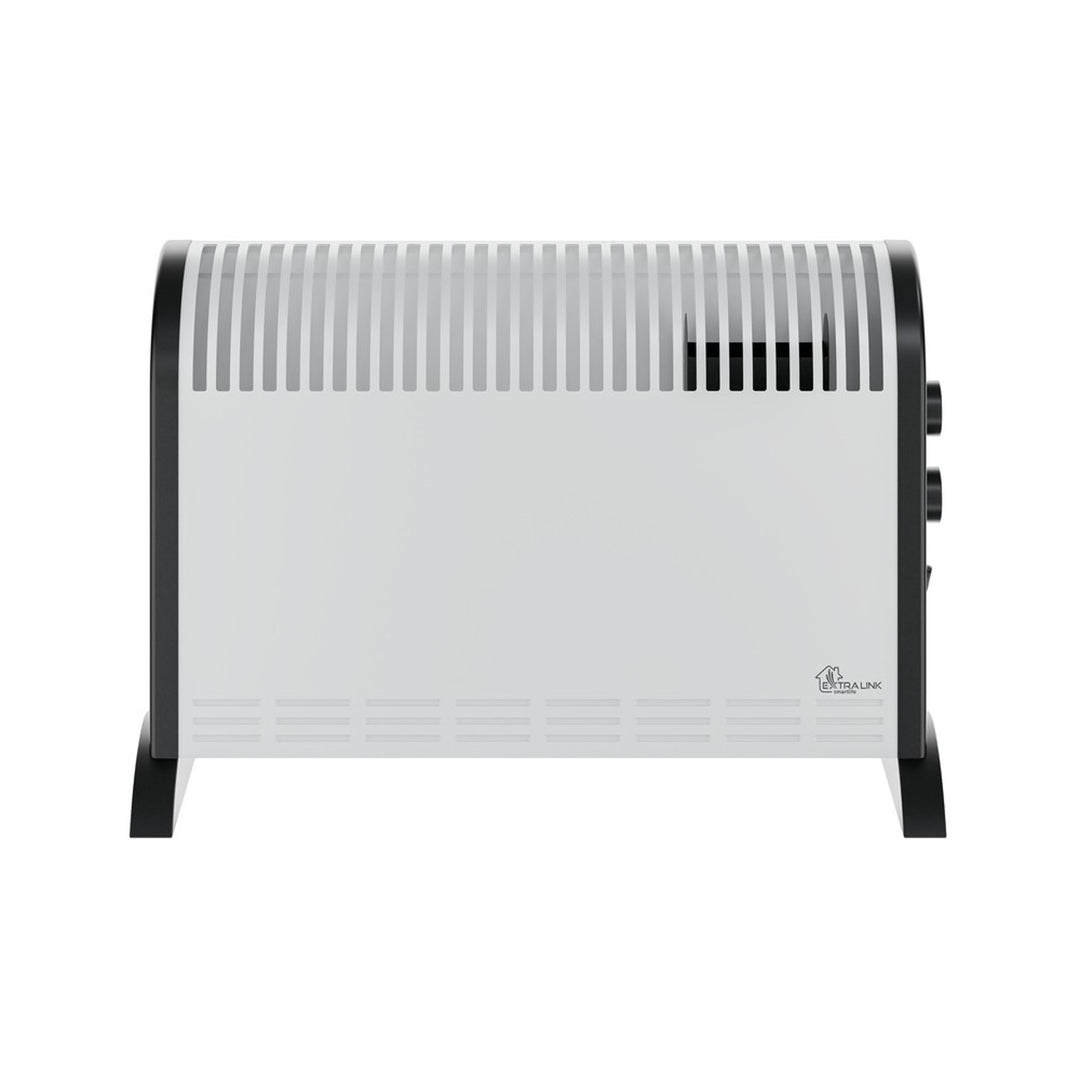 Extralink elektrisk konvektorvarmer, effekt 2000 W, indbygget blæser til varmedistribution, 3-trins regulering, turbo-tilstand, LCV-06