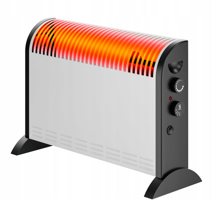 Extralink elektrisk konvektorvarmer, effekt 2000 W, indbygget blæser til varmedistribution, 3-trins regulering, turbo-tilstand, LCV-06