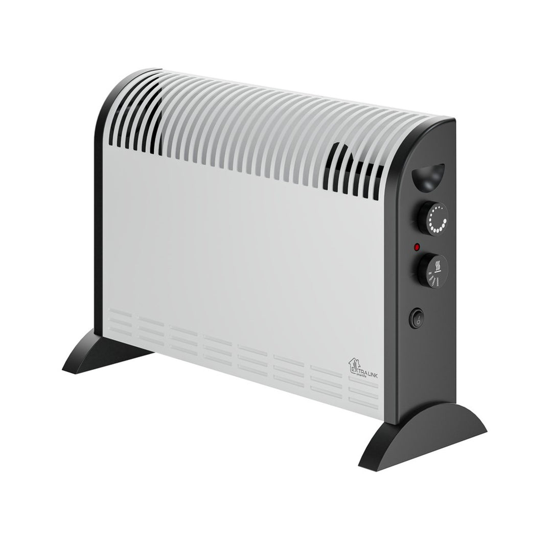 Extralink elektrisk konvektorvarmer, effekt 2000 W, indbygget blæser til varmedistribution, 3-trins regulering, turbo-tilstand, LCV-06