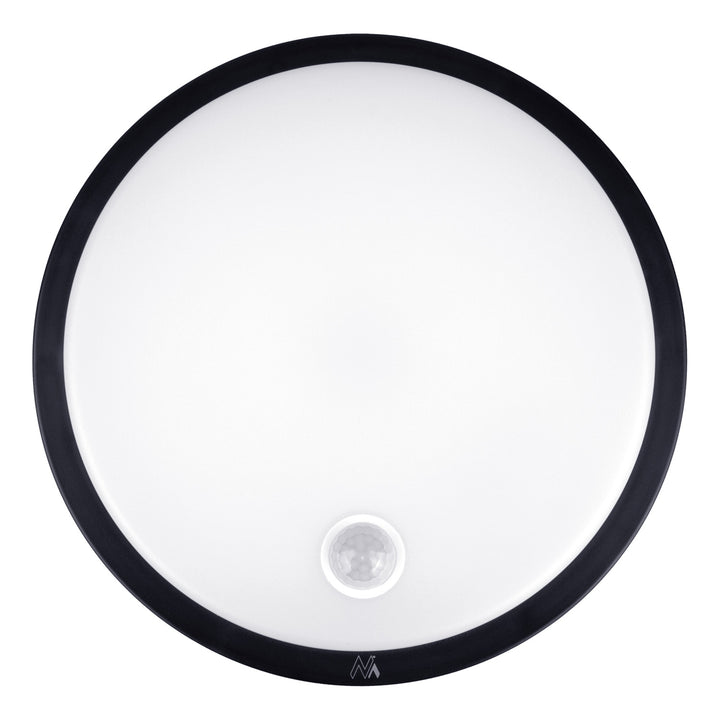 Maclean LED-lampe med bevægelsessensor, PIR-sensor, sort, 10 W, IP65, 1000 lm, neutral farve, MCE525 B, 2 stk.