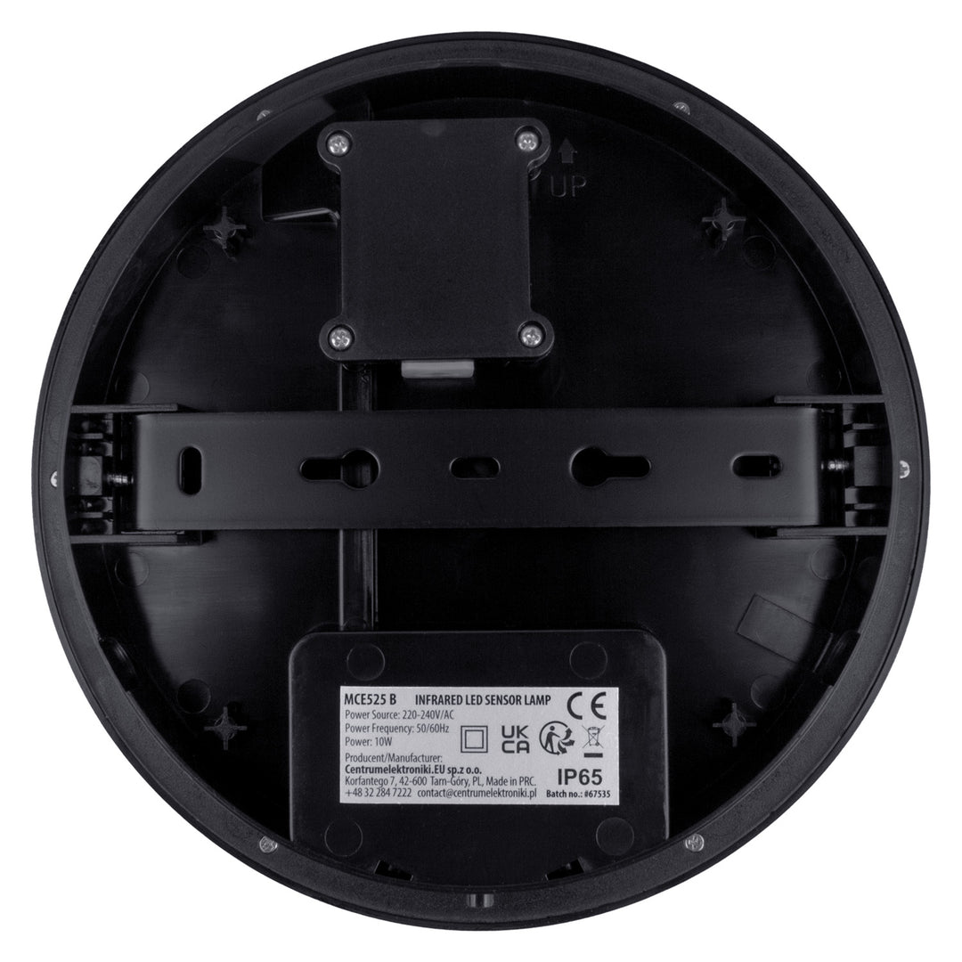 Maclean LED-lampe med bevægelsessensor, PIR-sensor, sort, 10 W, IP65, 1000 lm, neutral farve, MCE525 B, 2 stk.