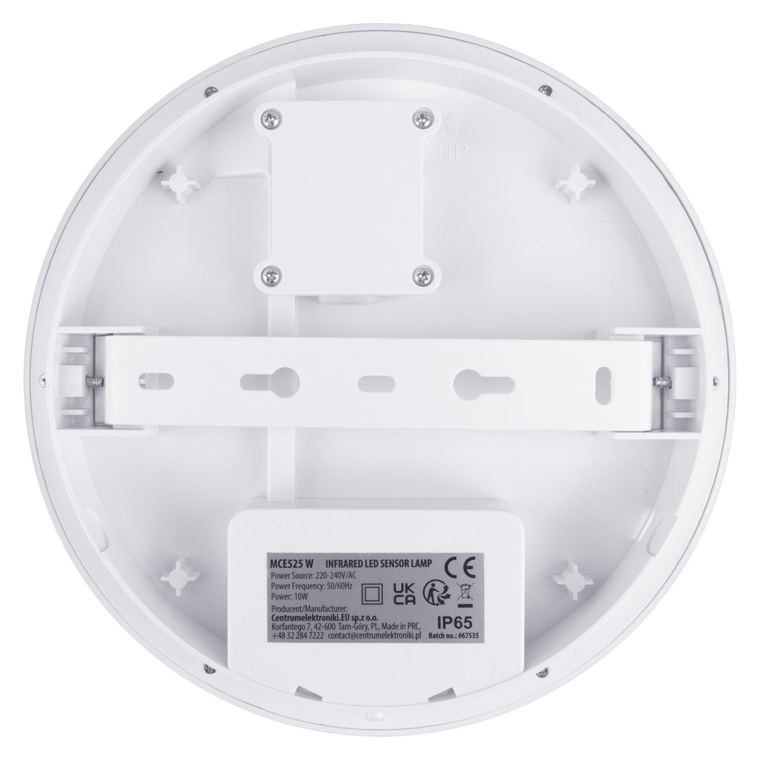 Maclean LED-lampe med bevægelsessensor, PIR-sensor, hvid, 10 W, IP65, 1000 lm, neutral farve, MCE525 W, 2 stk.