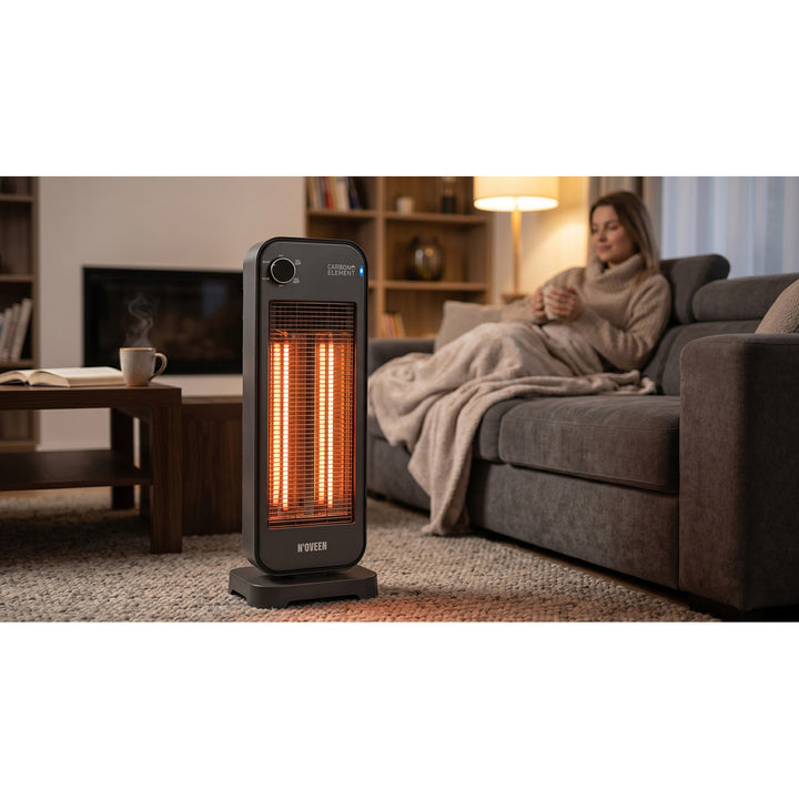 Strålevarmer, infrarød, 900 W, 2 varmeniveauer, Noveen