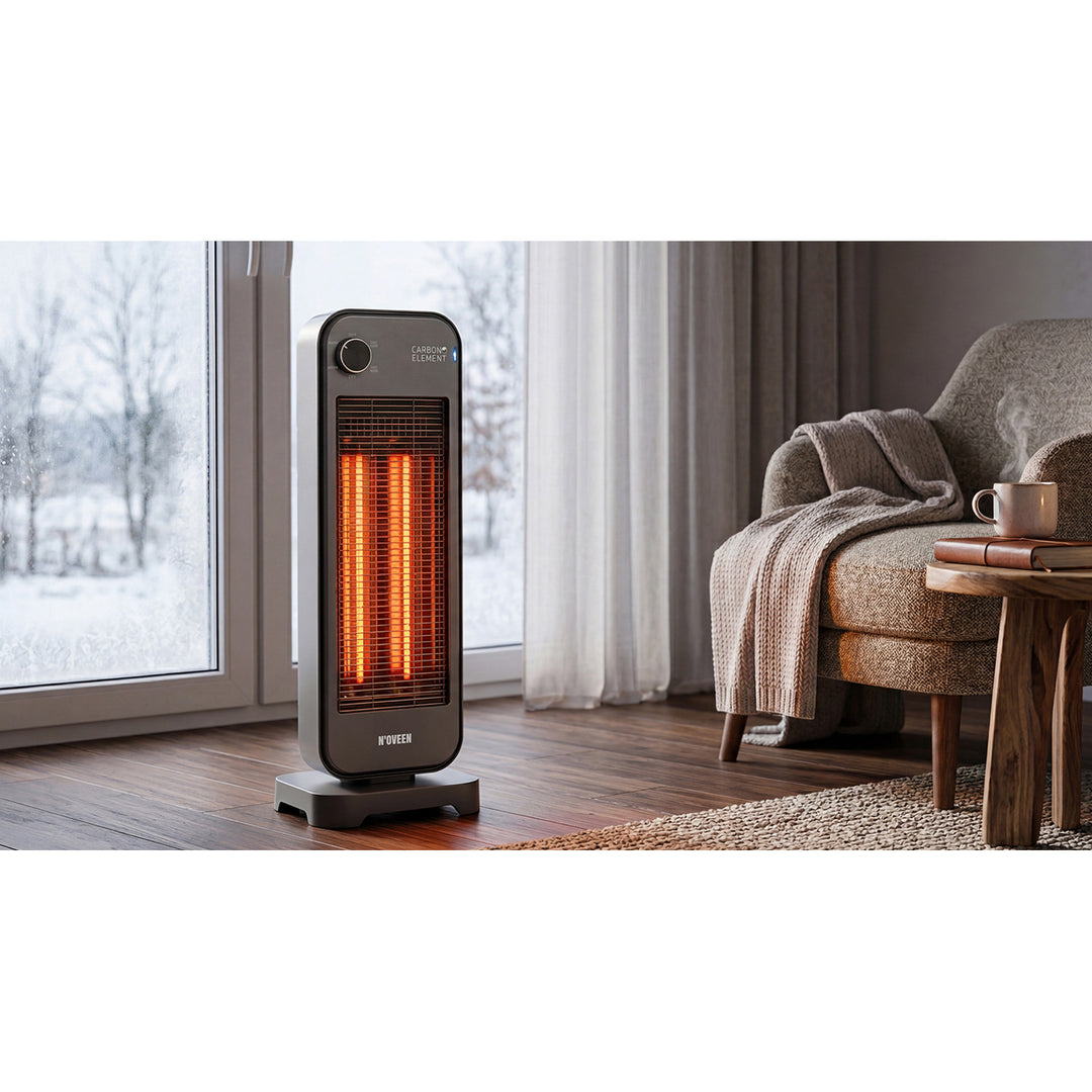 Strålevarmer, infrarød, 900 W, 2 varmeniveauer, Noveen