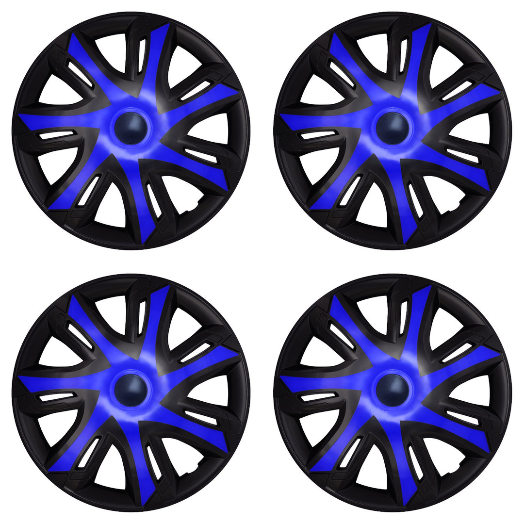 Universelle bilhjulkapsler 16'' NRM N-Power blå/sort, 4 stk.