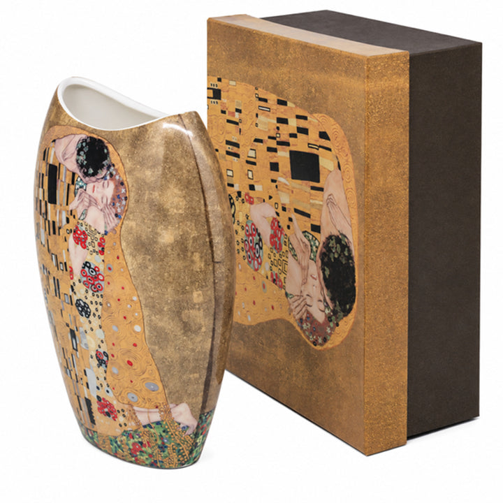 Porcelænsvase i gaveæske, Klimt-kollektionen »Kysset«