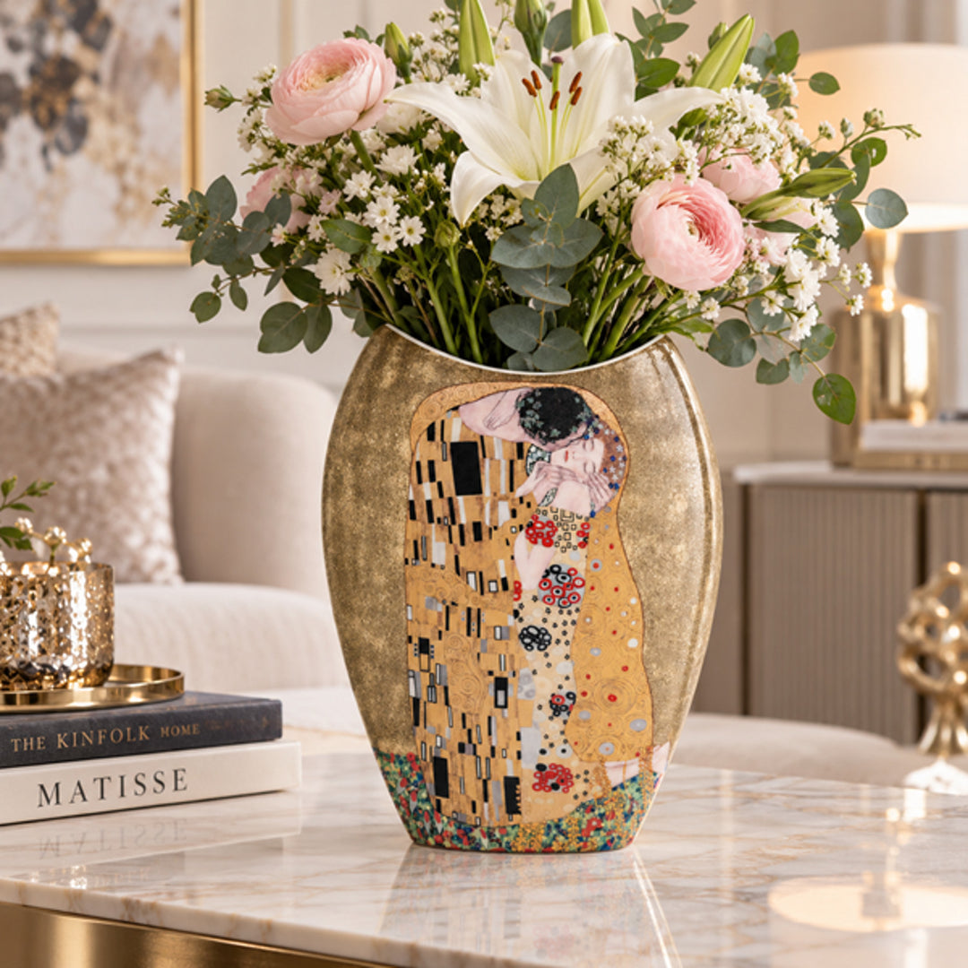 Porcelænsvase i gaveæske, Klimt-kollektionen »Kysset«