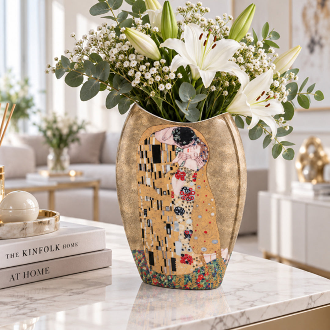 Porcelænsvase i gaveæske, Klimt-kollektionen »Kysset«