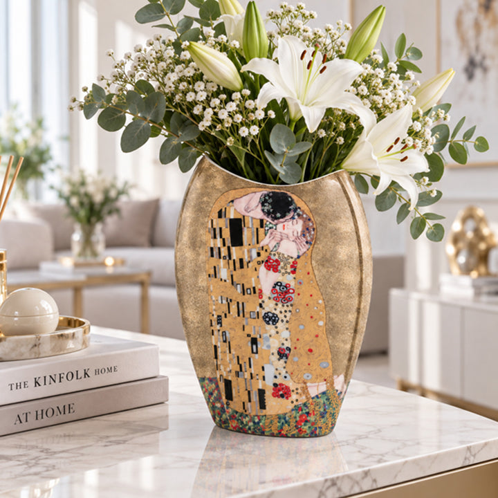 Porcelænsvase i gaveæske, Klimt-kollektionen »Kysset«