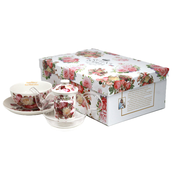 Teesæt »Roser«, kop og tekande (tea for one) Queen Isabell