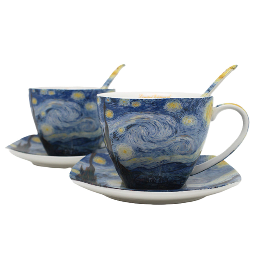 Van Gogh-porcelænskopper »Stjernernatten« 2 x 250 ml, sæt, Queen Isabell