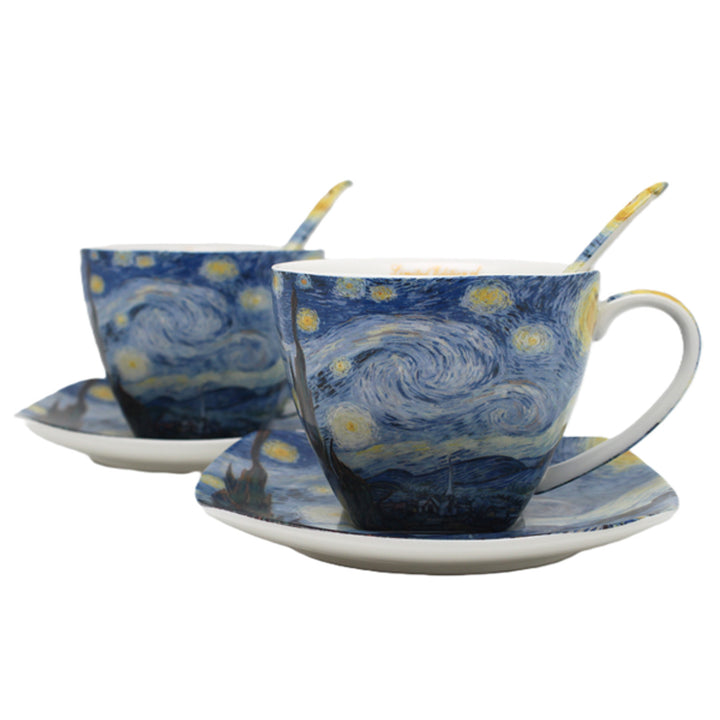 Van Gogh-porcelænskopper »Stjernernatten« 2 x 250 ml, sæt, Queen Isabell