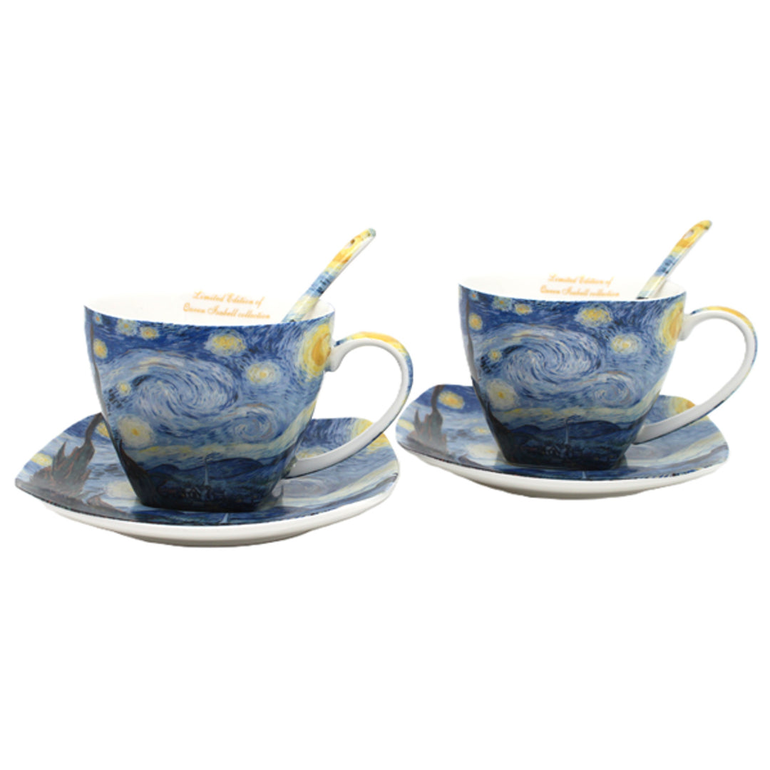 Van Gogh-porcelænskopper »Stjernernatten« 2 x 250 ml, sæt, Queen Isabell
