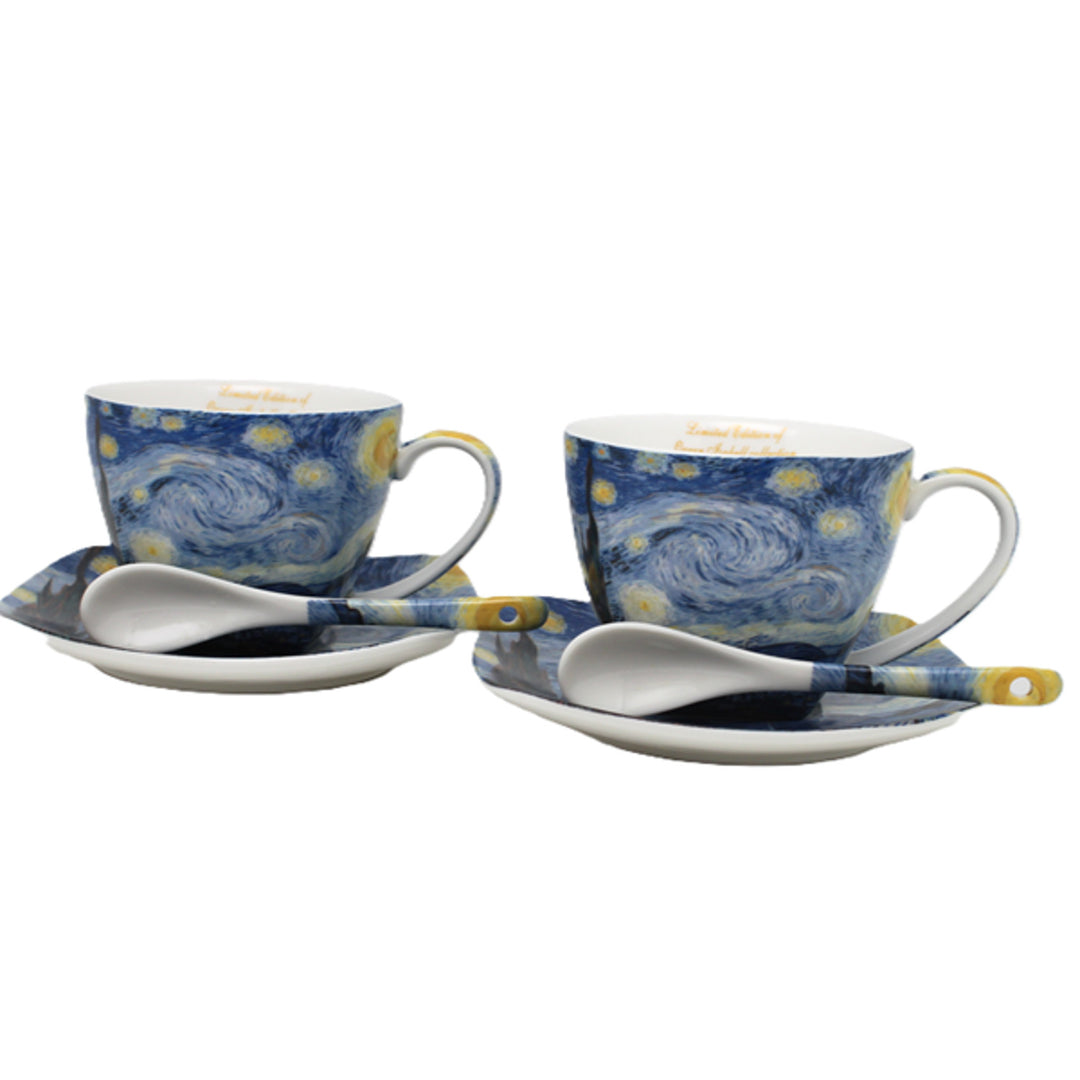 Van Gogh-porcelænskopper »Stjernernatten« 2 x 250 ml, sæt, Queen Isabell