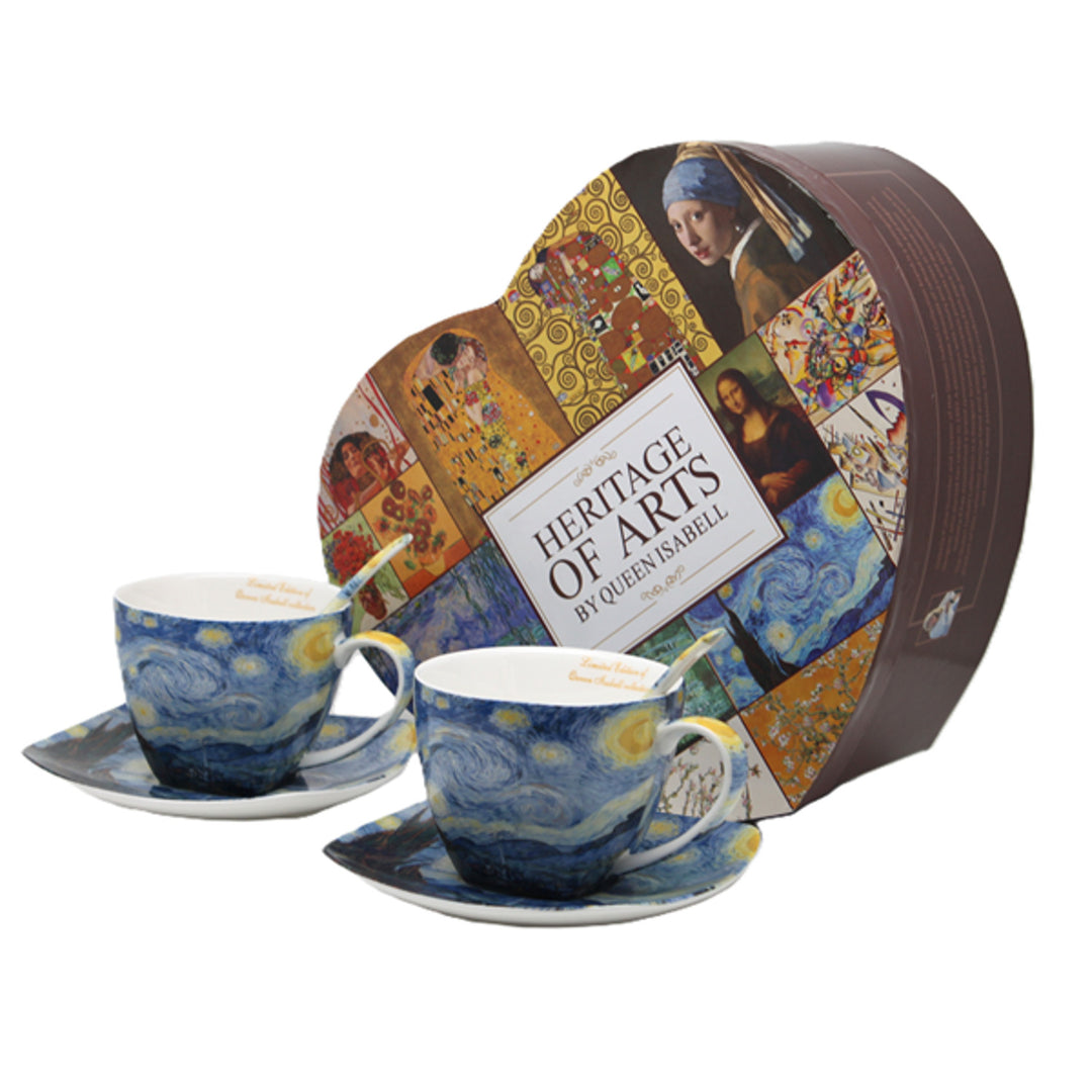Van Gogh-porcelænskopper »Stjernernatten« 2 x 250 ml, sæt, Queen Isabell
