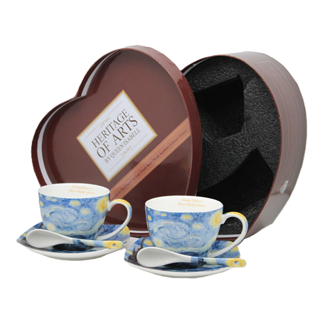 Van Gogh-porcelænskopper »Stjernernatten« 2 x 250 ml, sæt, Queen Isabell