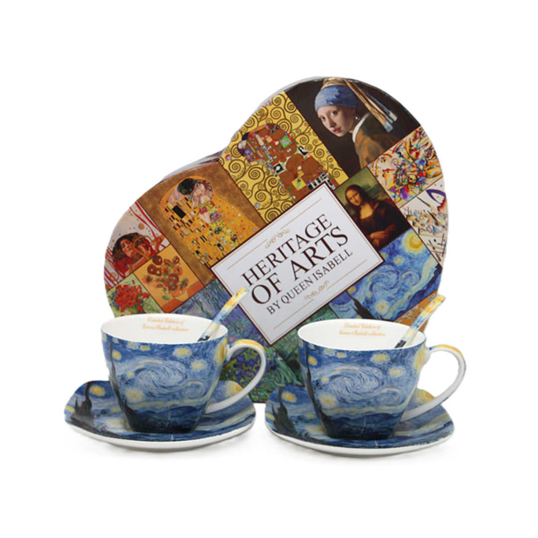 Van Gogh-porcelænskopper »Stjernernatten« 2 x 250 ml, sæt, Queen Isabell