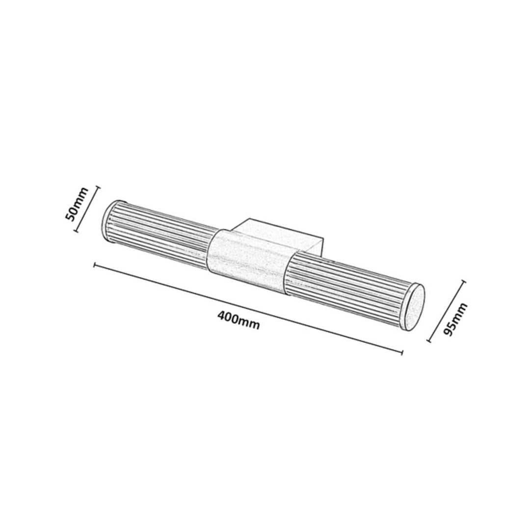 Badeværelsesvæglampe, Calyn, LED 8 W, 4000 K, 620 lm, L 40 cm, guldfarvet, IP44, 75104